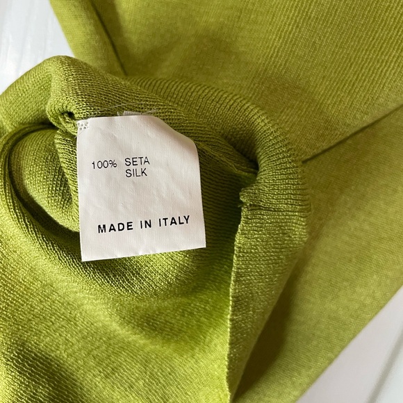 Vintage Y2K Green Gucci Silk Top Blouse size Small - Picture 7 of 9